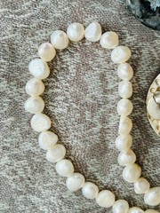 GENUINE PEARL NECKLACE Chunky Gemstone Labradorite & Baroque Pearl Artisan OOAK