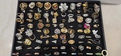 Vintage Mod Ring Lot Of 100. 23 Signed Kate Spade N.Y Avon Sterling Vendome