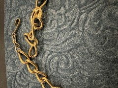 Unmarked Chunky Statement Runway Choker Necklace + Bracelet Set Gold Tone Chain