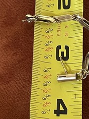 10k gold tube barrel clasp paper clip bracelet 2.95 grams #3