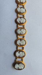 18K Gold 750 Italian Shell Cameo Bracelet P Giacomo Tozzi Firenze w/ Box