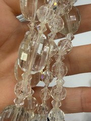 Vintage Necklace Art Deco MCM Glass Beads Mix FOR CRAFT DAMAGE Lot PJ