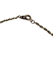 Vintage Textured Goldtone Chain Necklace Spring Ring Clasp 14 inches Long