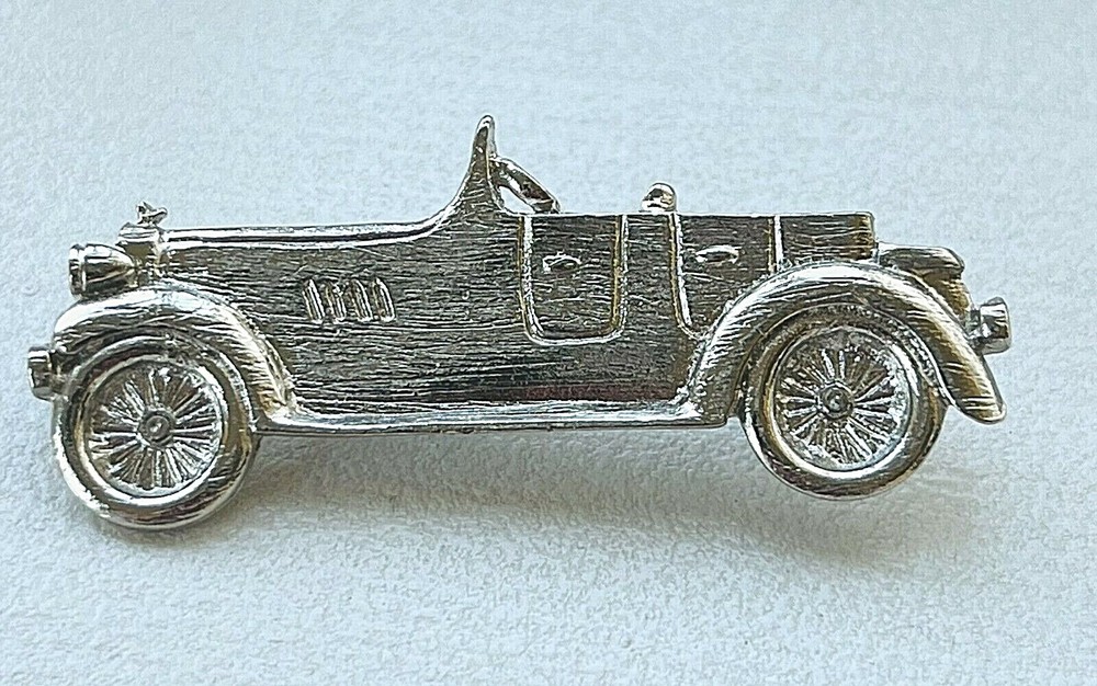 Vintage Brooch – Genuine Vintage Silver-Plated Automobile Metal Pin