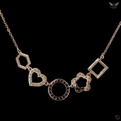 Lab Created Diamond 0.58ct Pendant Necklace Rose Gold Plated Gift