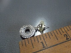 1 Pair Old .75″in Dounut Style Rhinestone Sparkly Studs