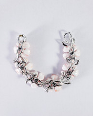 Vintage Lisner Dogwood Thermoset & Rhinestone Necklace, Bracelet and Earring Set