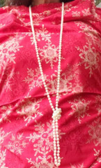 VINTAGE Necklace Faux Pearl Long 5 mm Pearls 56″ L Quality Knotted in Between