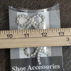 Vintage Pair Victorian Rhinestones Bow & Ribbon Style Women’s Shoe Clips