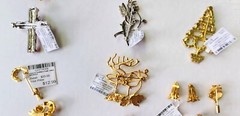 21 pc CHRISTMAS JEWELRY LOT BROOCH EARRINGS RHINESTONE GERRY’S, Louis Guisti, AK