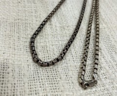 Vintage 36in 925 Sterling Silver Box Chain Necklace