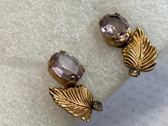 Vtg Van Dell Gold Filled Screw Back Earrings Jewelry Amethyst Color *READ*