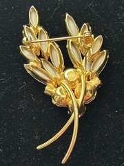 Vintage Juliana? Open Back Navettes Set In Goldtone -#470