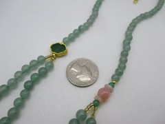 VTG Chinese Jade Celadon Beaded Necklace 24″-26″