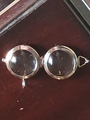 Large Antique Pool Of Light Style Bubble Dome Glass Locket Pendant