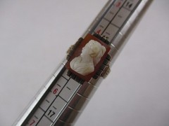Antique Victorian Carnellian Cameo Ring Size 5 8K 333 Yellow Gold 3.1g