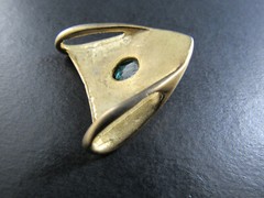 GOLD TONE MULTICOLOR PENDANT ER7