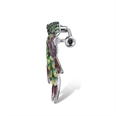 925 Sterling Silver Enamel Brooch Pin for Women – Elegant Jewelry Accessory
