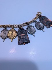 Vintage Jostens 1950s Sports Awards Medals Charm Bracelet