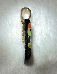 VTG Dichroic Multicolor Glass Pendant Modern Art Aesthetic Handmade Striking!