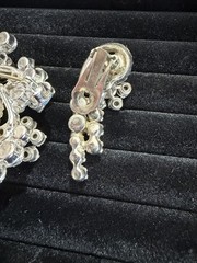 Vintage Juliana Blue & Aurora Borealis Snow Flake Set Brooch & Earrings Blue