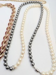 Vtg Costume Jewelry Necklace Signed Lot Faux Pearl Rhinestone Napier Monet Coro