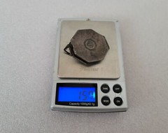 Antique Locked Pendant Sterling Silver Octagon Shaped Engine Art Deco for Repair