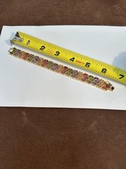 Vintage Ross-Simons Gold Tone Multi Gemstone Bracelet