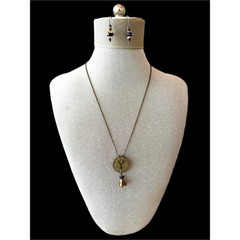 Vintage NYC Subway Token Necklace and Earrings •Urban Relic Jewelry •Ball Chain