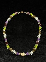 Very Unique Natural Faceted Multi Gemstone Beaded Beautiful Necklace