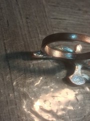 Vintage Style Antique Copper Sparrow Bird Two Finger Double Knuckle Ring
