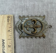Vtg Victorian Style Fleur De Lis Pendant Statement Dress/Sash Ornament NOTES