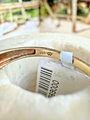 Ladies ESTATE 10k Yellow Gold NATURAL Diamond Double Row Ring band