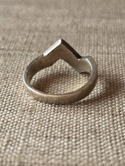 VINTAGE 925 STERLING SILVER CRUSHED TURQUOISE BAND RING SIZE 5.75