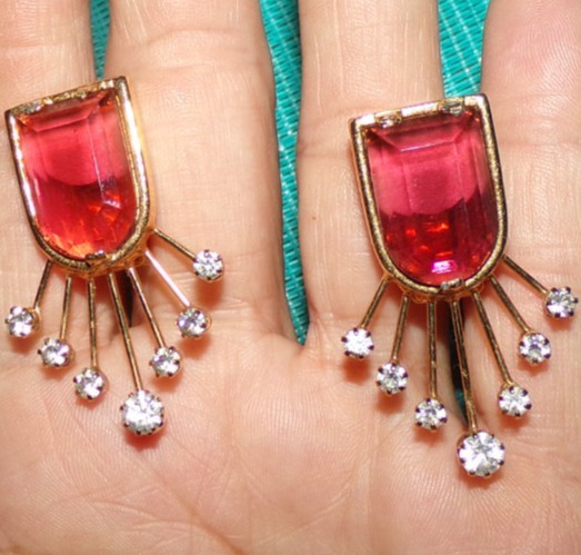 JAW DROPPING earrings signed HOBE with beautiful stones—OMG!!!