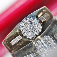 18k yellow gold ring 0.70ct natural diamond sz 11.75 vintage handmade 8.85g