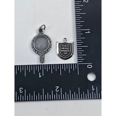 Vintage TOPS Club Inc Award Charms Pennsylvania 1974 Mirror & Shield Pendant Set