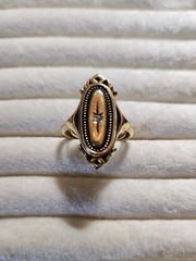 Vintage Avon Kensington Ring Gold Tone Victorian Style Size 7