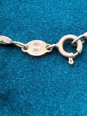 Vintage Sterling Silver 925 Italy Necklace Chain Long 2mm Goldenrose 15.28g 29″