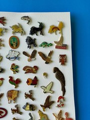 Extensive collection 55 vintage Animal lapel pins Birds Eagle Rabbits Unicorns