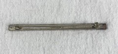 Vintage Art Deco Sterling Silver Top Rhinestone Bar Brooch