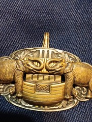 Vintage Home Made Ark Pendant For Necklace With 2 Elephants And The Ark