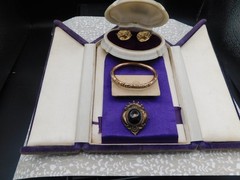 ART Deco jewelry lot Childs bracelet Victorian brooch Gold filled Lady Earrings