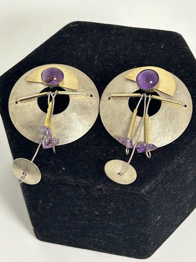 Vintage NYC Studio Kinetic Modern Earrings