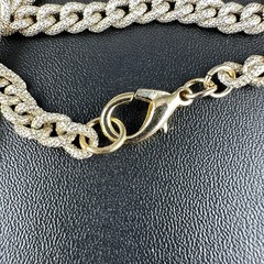 Vintage Chain Necklace Textured Gold Tone Filigree Station Ball Long Flapper 52″