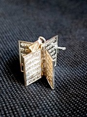 925 Sterling Silver Armenian Bible Book Pendant -Tsitsernakaberd Memorial