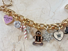 Vintage Limited Edition 2007 Juicy Couture Holiday Themed Charm Bracelet