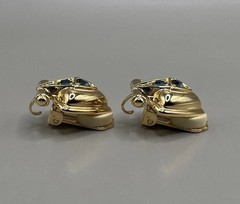 Nolan Miller Pink Venus Women’s Clip On Earrings Gold Plated Crystals