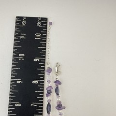 Sajen Necklace Amethyst Pearl Purple White Sterling Silver 925 Beaded Artisan