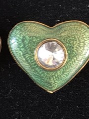 Vintage Pierced Earrings 1980s / 1990s Gold Tone LOT OF 5 Pair Hearts Signed